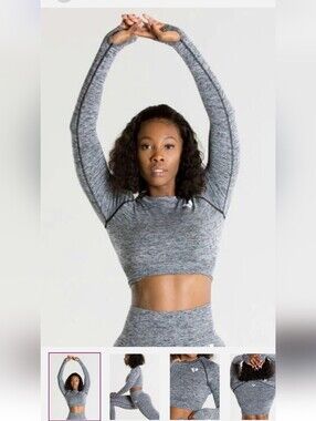 Seamless Long-Sleeve Crop Top Set
